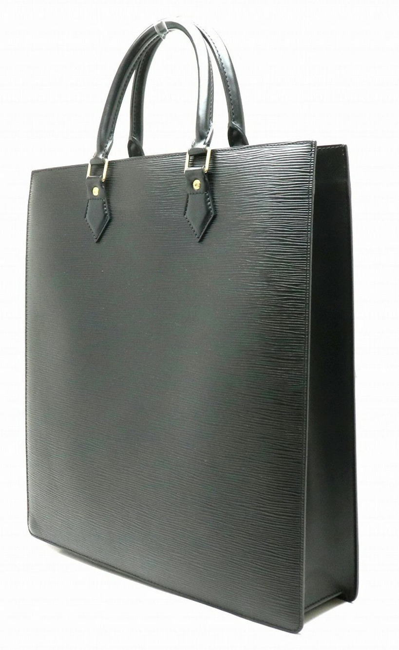 Louis Vuitton Business Epi Sac Black Plat Square Handbag Noir Bag Tote Black
